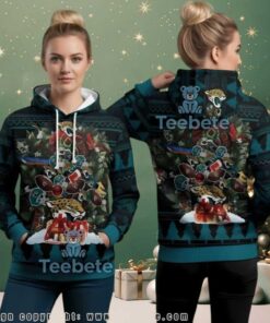 Jacksonville Jaguars Christmas Tree Ugly Christmas 3D Hoodie