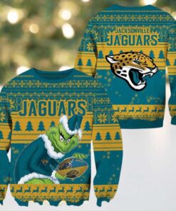 Jacksonville Jaguars Football With Grinch Ugly Christmas Sweater Gift For Holiday 2025