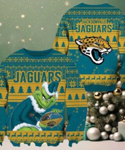 Jacksonville Jaguars Football With Grinch Ugly Christmas Sweater Gift For Holiday 2025