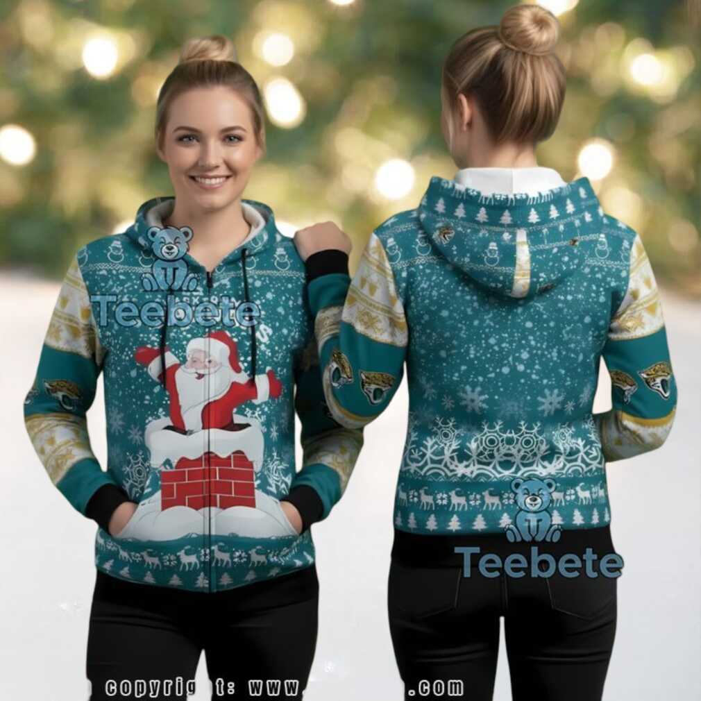 Jacksonville Jaguars Funny Santa Chimney Ugly Christmas 3D Hoodie Jacksonville Jaguars Funny Santa Chimney Ugly Christmas 3D Hoodie