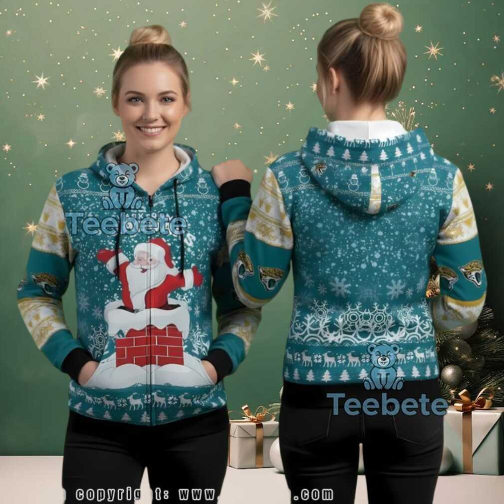 Jacksonville Jaguars Funny Santa Chimney Ugly Christmas 3D Hoodie Jacksonville Jaguars Funny Santa Chimney Ugly Christmas 3D Hoodie