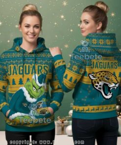 Jacksonville Jaguars Grinch Stole Ball Ugly Christmas 3D Hoodie