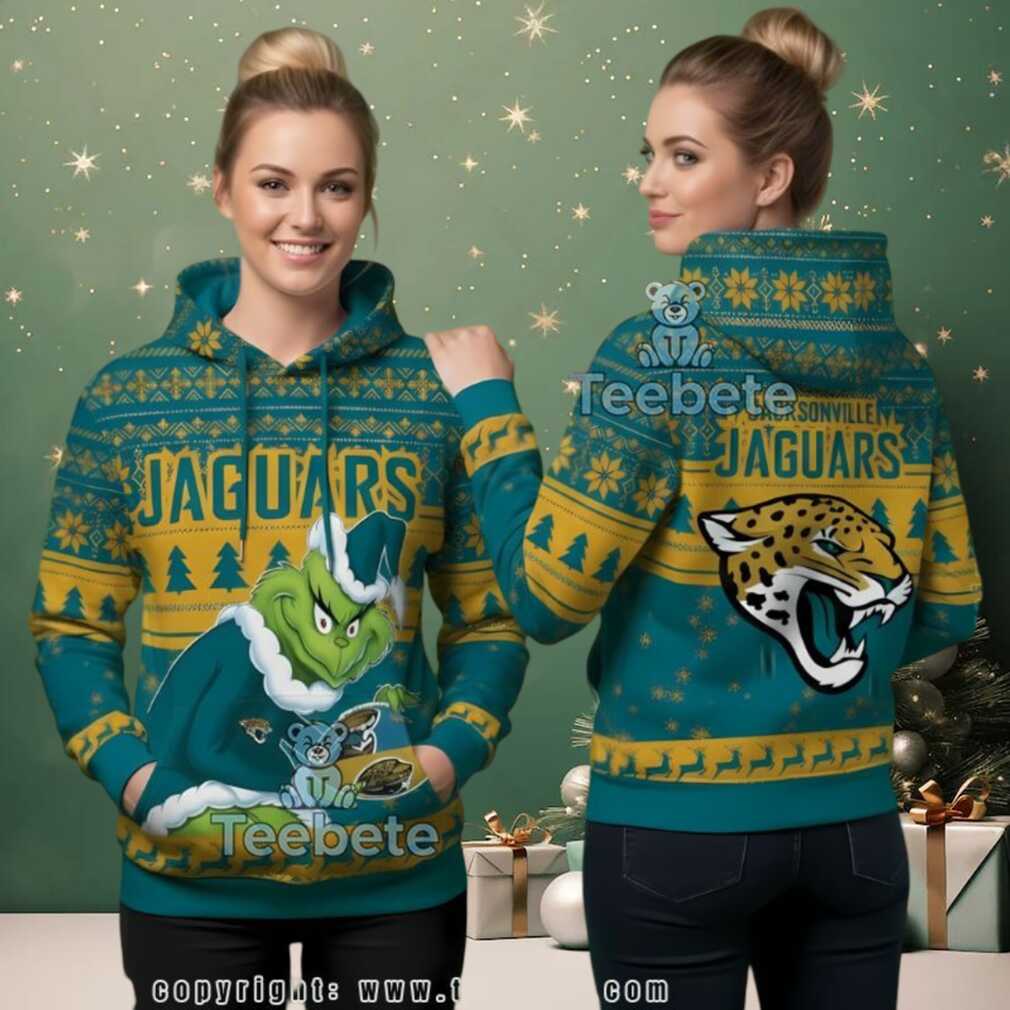 Jacksonville Jaguars Grinch Stole Ball Ugly Christmas 3D Hoodie Jacksonville Jaguars Grinch Stole Ball Ugly Christmas 3D Hoodie