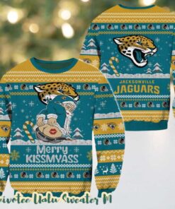 Jacksonville Jaguars NFL Funny Santa Claus Merrykissmyass 2025 Pattern Gift For Fan Christmas Ugly Sweater