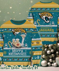 Jacksonville Jaguars NFL Funny Santa Claus Merrykissmyass 2025 Pattern Gift For Fan Christmas Ugly Sweater