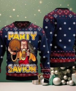 Jesus Party Savior Ugly Christmas Sweater Christian Sweater God Gift Gift For Christian Jesus Winter Fashion 3400
