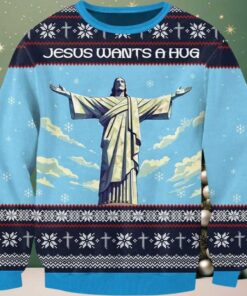 Jesus Wants A Hug Ugly Christmas Sweater Jesus Wants A Hug Ugly Christmas Sweater