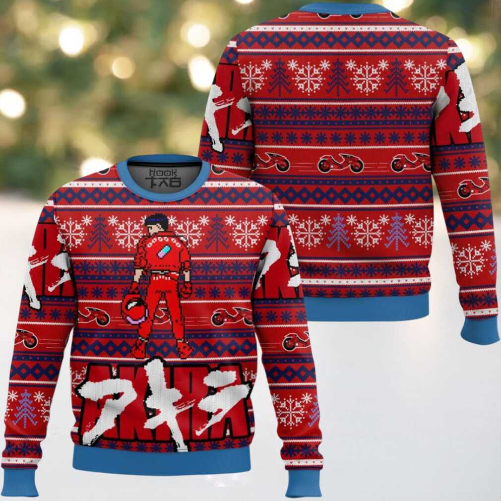 Kaneda Akira Ugly Christmas Sweater, hoodie, sweater, long sleeve and tank top Kaneda Akira Ugly Christmas Sweater - Back View