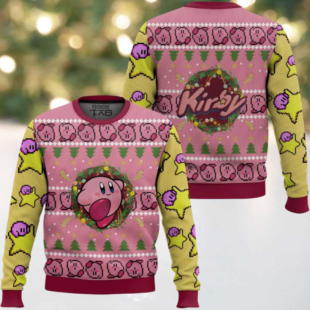 Kirby’s Dream Land Ugly Christmas Sweater, hoodie, sweater, long sleeve and tank top Kirby’s Dream Land Ugly Christmas Sweater - Back View