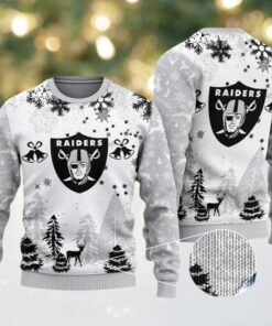 Las Vegas Raiders Logo Football Team Special Xmas NFL 2025 Ugly Christmas Sweater Gift For Holiday