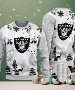 Las Vegas Raiders Logo Football Team Special Xmas NFL 2025 Ugly Christmas Sweater Gift For Holiday