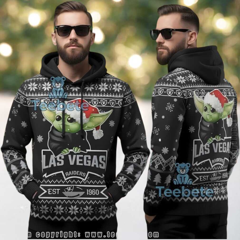Las Vegas Raiders Star Wars Ugly Christmas 3D All Over Print Hoodie Las Vegas Raiders Star Wars Ugly Christmas 3D All Over Print Hoodie