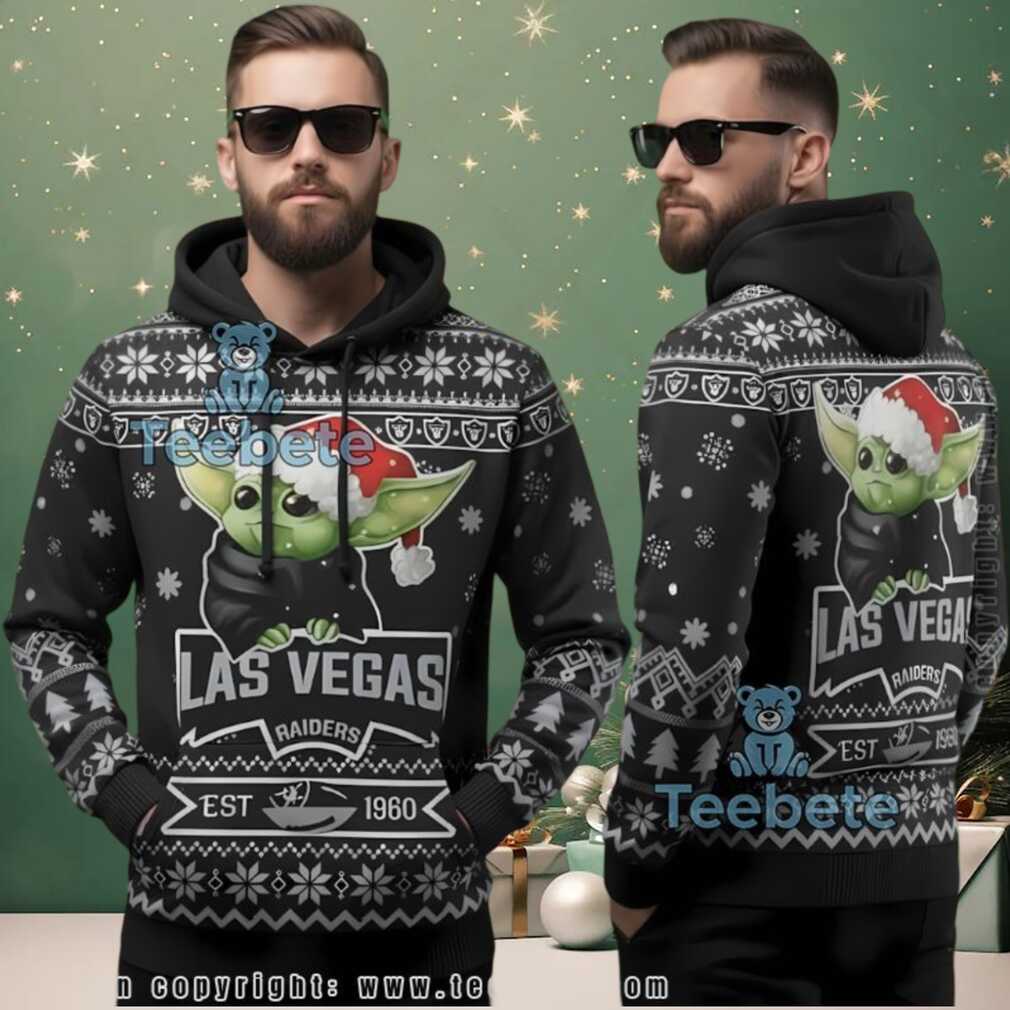 Las Vegas Raiders Star Wars Ugly Christmas 3D All Over Print Hoodie Las Vegas Raiders Star Wars Ugly Christmas 3D All Over Print Hoodie