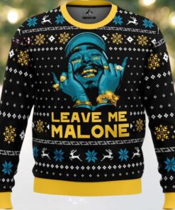 Leave Me Malone Post Malone Ugly Christmas Sweater