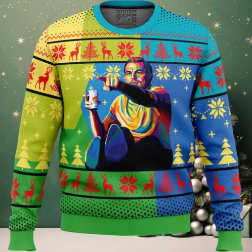 Leo Pointing Once Upon A Time Ugly Christmas Sweater