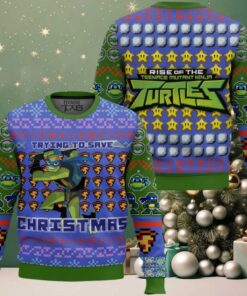 Leonardo Rise Of The Teenage Mutant Ninja Turtles Ugly Christmas Sweater Leonardo Rise Of The Teenage Mutant Ninja Turtles Ugly Christmas Sweater