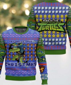 Leonardo Rise Of The Teenage Mutant Ninja Turtles Ugly Christmas Sweater Leonardo Rise Of The Teenage Mutant Ninja Turtles Ugly Christmas Sweater