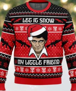 Let It Snow Scarface Ugly Christmas Sweater
