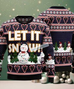 Let It Snow Ugly Christmas Sweater Blue Cheap Let It Snow Ugly Christmas Sweater Blue Cheap