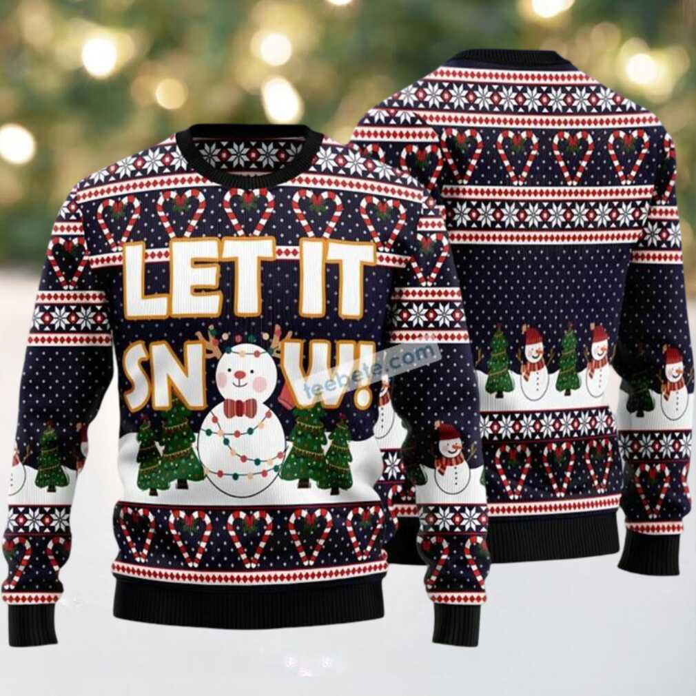 Let It Snow Ugly Christmas Sweater Blue Cheap Let It Snow Ugly Christmas Sweater Blue Cheap