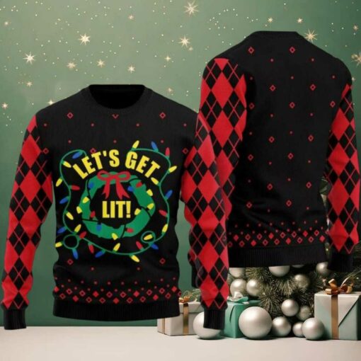 Lets Get Lit Ugly Sweater Christmas 2025