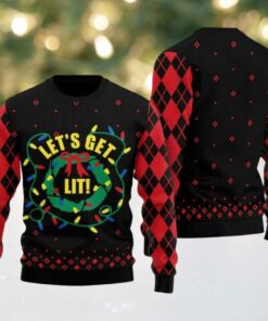 Lets Get Lit Ugly Sweater Christmas 2025