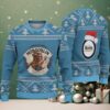 Navy Blue Reindeer & Snowflake Pattern Bud Light Ugly Christmas Sweater