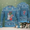 Brown Knit Pattern “Grinch Loves Modelo Beer Everywhere” Ugly Christmas Sweater
