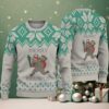 Emerald Green Chevron Knit “Classic Krampus with Sack” Ugly Christmas Sweater