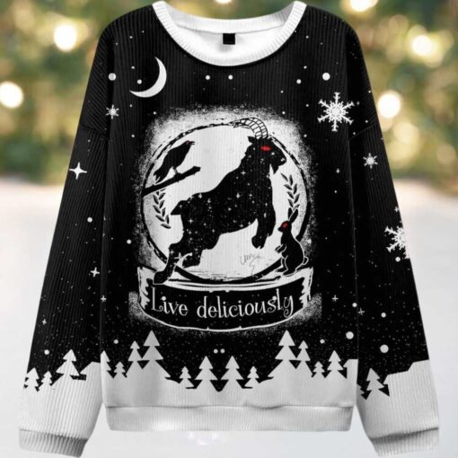 Live Deliciously Ugly Christmas Sweater