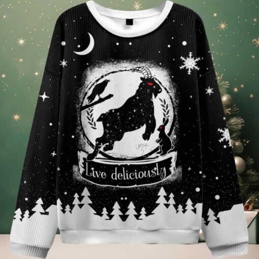 Live Deliciously Ugly Christmas Sweater