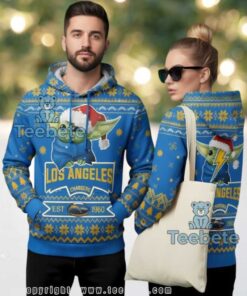 Los Angeles Chargers Baby Yoda Star Wars Ugly Christmas 3D Hoodie