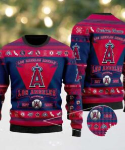 Los Angeles Dodgers Football Team Logo Custom MLB Ugly Christmas Sweater