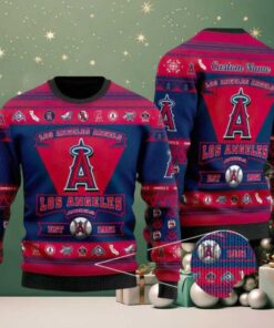 Los Angeles Dodgers Football Team Logo Custom MLB Ugly Christmas Sweater