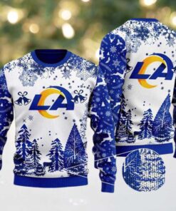 Los Angeles Rams Logo Football Team NFL Special Family Matching Ugly Christmas Sweater 2025 For Christmas Eve