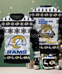 Los Angeles Rams Whose House Rams House Christmas Ugly Sweater Los Angeles Rams Whose House Rams House Christmas Ugly Sweater