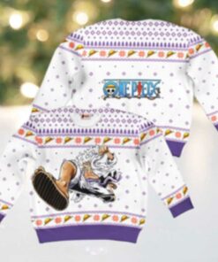 Luffy Gear 5 White Ugly Christmas One Piece