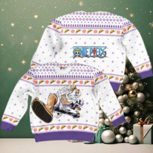 Luffy Gear 5 White Ugly Christmas One Piece