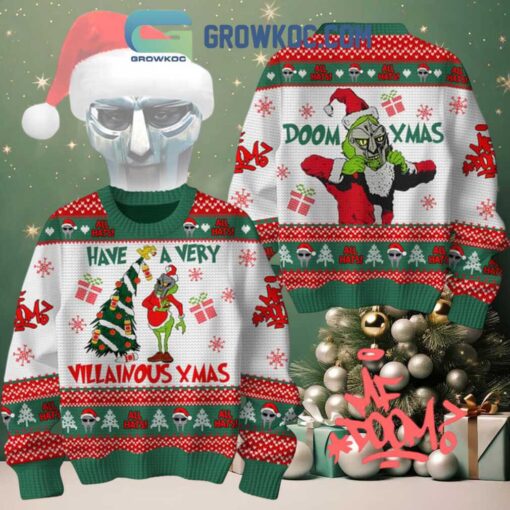 MF Doom Have A Very Villainous 2024 Christmas Doom Xmas Ugly Sweater