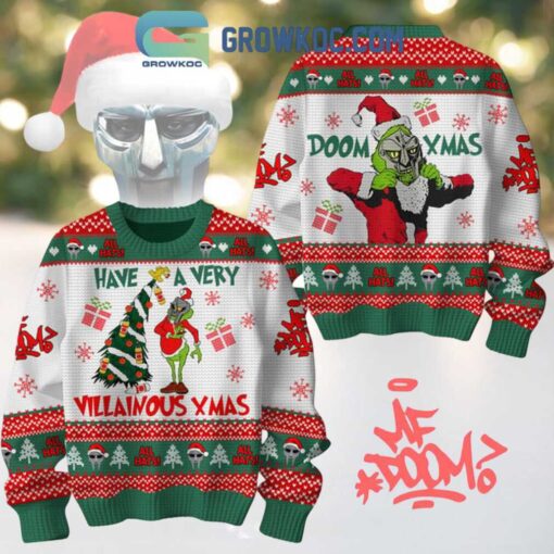 MF Doom Have A Very Villainous 2024 Christmas Doom Xmas Ugly Sweater