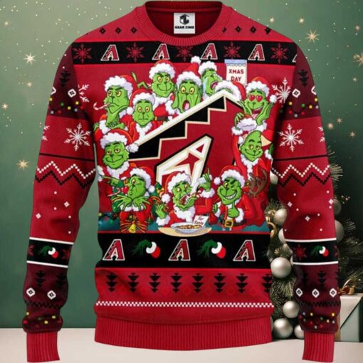 MLB Arizona Diamondbacks 12 Grinch Xmas Day Ugly Christmas Sweater