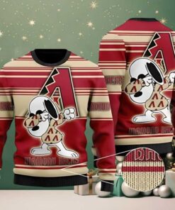 MLB Arizona Diamondbacks Snoopy Dab Retro Ugly Christmas Sweater