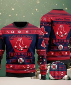 MLB Boston Red Sox Baby Yoda Baseball Ugly Christmas Sweater