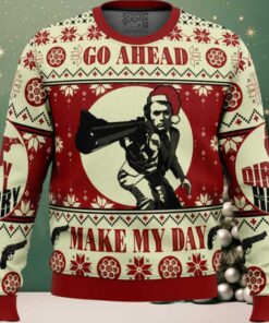 Make my Day Dirty Harry Ugly Christmas Sweater