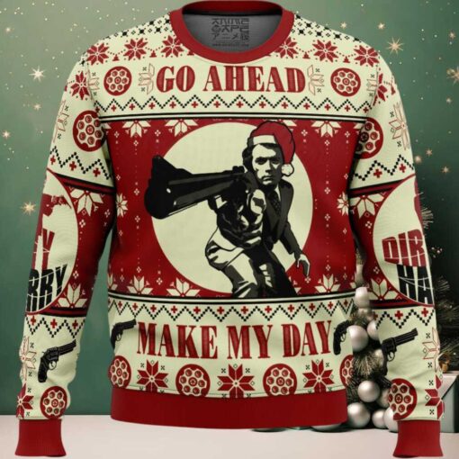Make my Day Dirty Harry Ugly Christmas Sweater