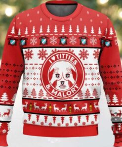 Malort Titties Funny Ugly Christmas Sweater