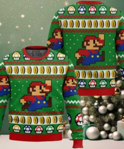 Mario Bros Jump Ugly Christmas Sweater Mario Bros Jump Ugly Christmas Sweater