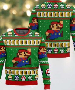 Mario Bros Jump Ugly Christmas Sweater Mario Bros Jump Ugly Christmas Sweater