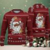 Cream Grateful Dead Jerry Christmas Santa with Red Candy Cane and Snowflake Pattern Vintage Ugly Christmas Sweater Cream Grateful Dead Jerry Christmas Santa with Red Candy Cane and Snowflake Pattern Vintage Ugly Christmas Sweater