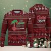 Cream and Red Candy Cane Pattern Dr. Seuss Bud Light Funny Ugly Christmas Sweater